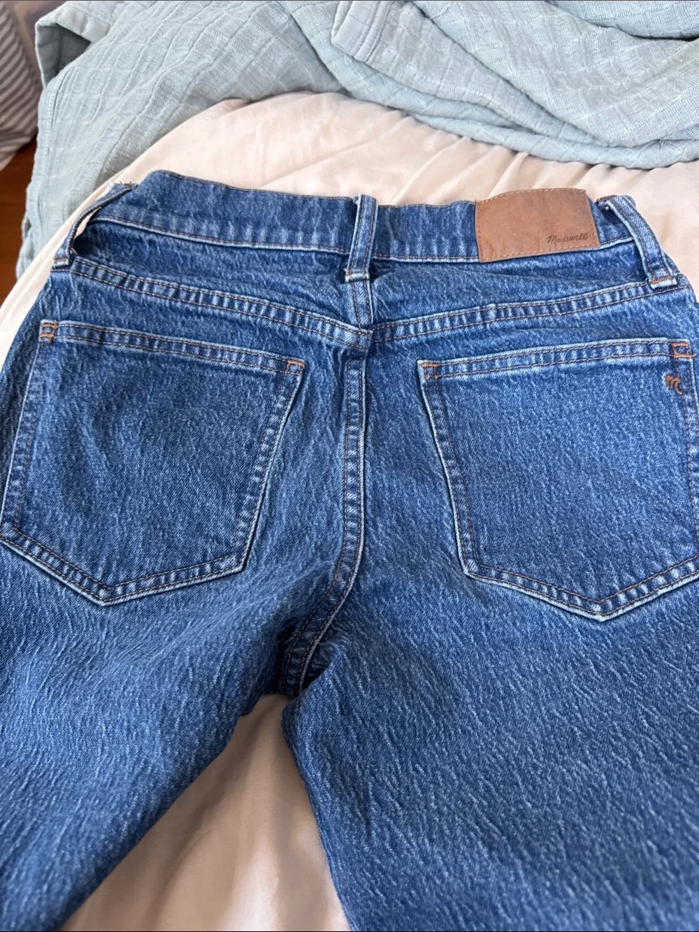 Madewell The Perfect Vintage Jean Straight Fit Blue Denim Jeans 25P